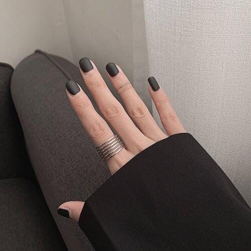 Korean Chunky Multi-layer Line Gold 925 Sterling Silver Ring For Women Girls Fashion Stackable Designer Jewelry