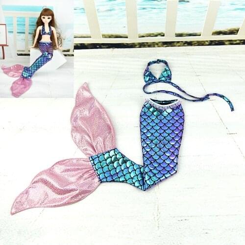 Pink and Purple Mermaid Suit Dress Outfit Clothing Party Dress For 1/3 1/4 BJD SD Xinyi Night Lolita 45-60CM Doll