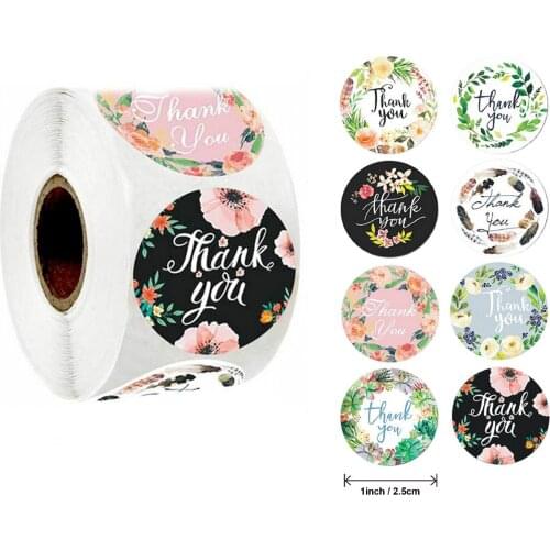 Creative Paper Label Thank You Sticker Scrapbooking 500pcs For Wedding Gift Card Business Packaging Fashion Stationery Stickers