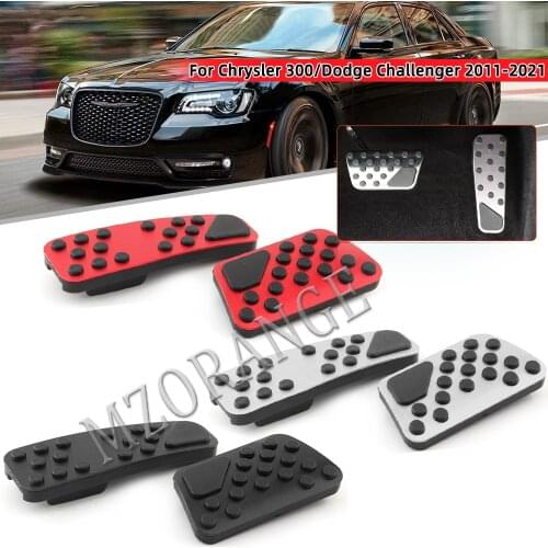 Aluminum Alloy Pedals Cover For Dodge Challenger Charger For Chrysler 300 300C No Drilling Aluminum Brake Accelerator Pedal