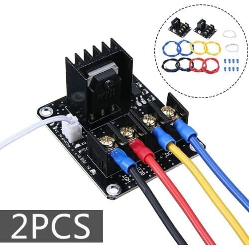 Mayitr 2pcs Black Heated Bed Power Expansion Module 3D Printer Parts High-power Expansions Board For ANET A8 I3