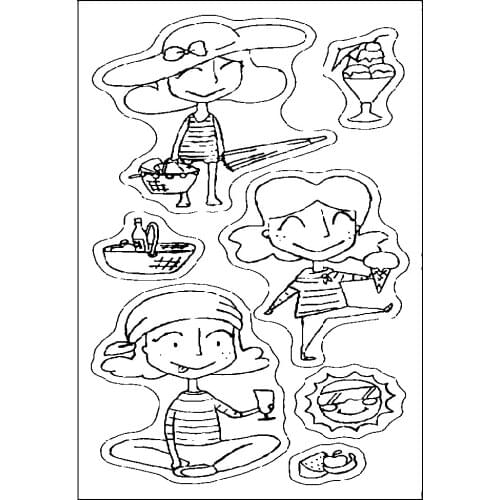 Newest Girls Transparent Clear Stamps for Scrapbooking Paper Cards Making