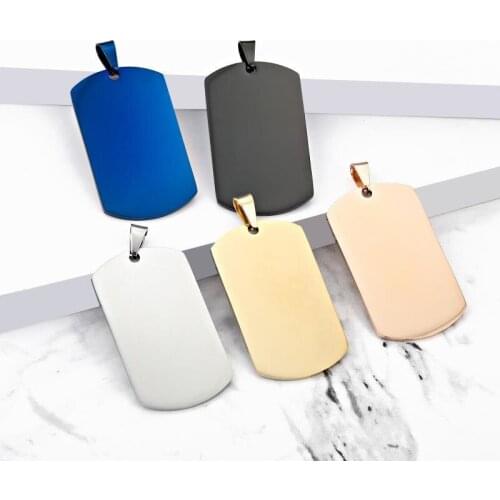 Stainless Steel Pendant Necklace Dog Brand Metal Pet Identity Card Advertising Gifts Jewelry Wholesale Custom Pendant