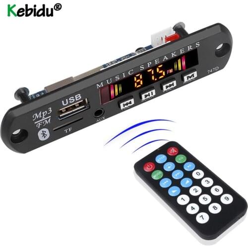 DC12V MP3 Decoder Board Wireless Bluetooth 5.0 Car Audio USB TF FM Radio Module Color Screen MP3 Player With Remote Control