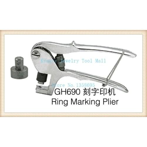 Jewellery making plier insert curved lettering stamp jewelry ring karat marking
