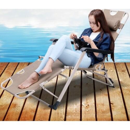 4in1 folding chairs beach chairs portable camping bed for outdoor Lodging bed reclining chair for Pregnant woman Thick sq