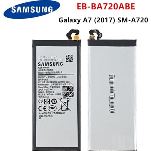 SAMSUNG Orginal EB-BA720ABE 3600mAh Battery For Samsung Galaxy A7 2017 version A720 SM-A720 A720F SM-A720S A720F/DS