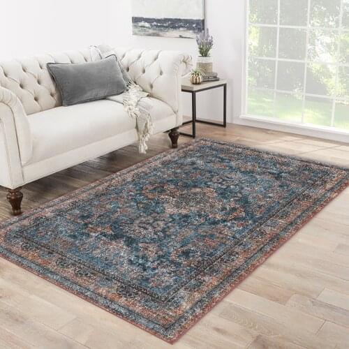 Blue grey color ethnic shape patterned carpet modern carpet living room carpet free shipping soft textured carpet