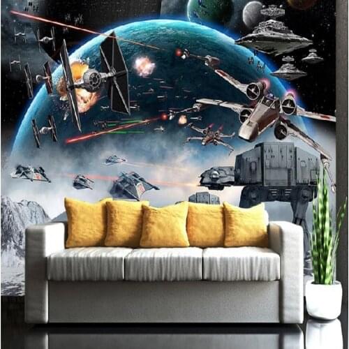 Dropshipping Colomac Wallpaper Bedroom Modern Star Wars wallpaper for Kids Room Custom Photo Wall Mural Papier Peint Mural 3d