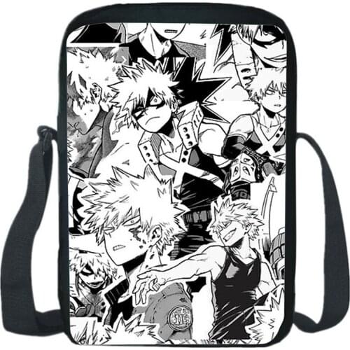 My Hero Academia Messenger Bags Student Rucksack Cartoon Print Crossbody Bag Teens Bookbag Boys Girls Shoulder Knapsack Mochila