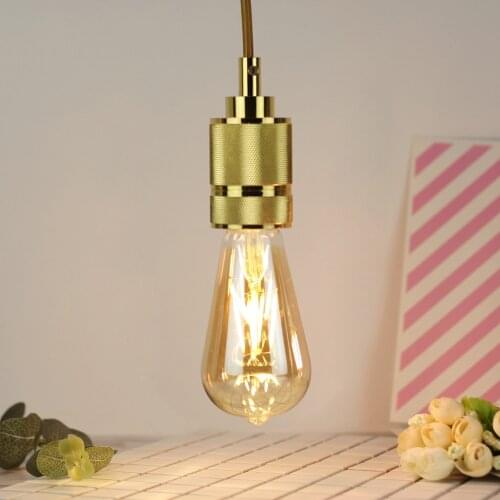 LED Filament Retro Bulb E27 220V ST64 Retro Edison Lamp Vintage Restaurant Bar Decoration Bulb Coffee Shop Home Decor