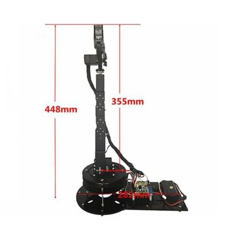 SZDOIT Metal 6DOF Robotic 6-Axis Robot Arm with G3 Plastic Gripper Kit with 6pcs Servos DIY for Arduino Education