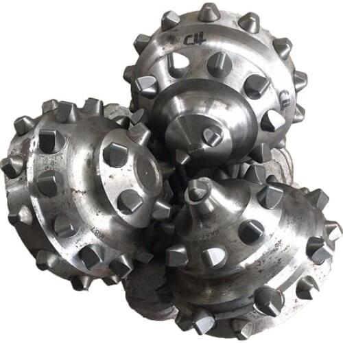 Roller-cone three-cone oil well drilling bits