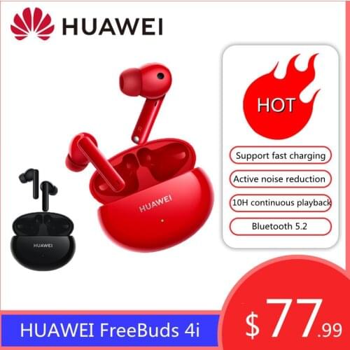 HUAWEI FreeBuds 4i TWS Bluetooth Earphone 10 Hours Playback Fast Charging Headset Active Noise Cancellation Wireless Headphone