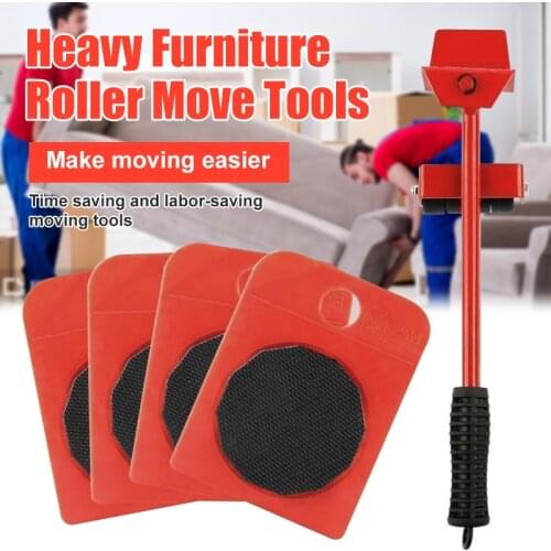 Convenient Shifter Material Handling Tools Heavy Furniture Roller Move Tools Multifunctional Heavy Object Moving Pulley @LS