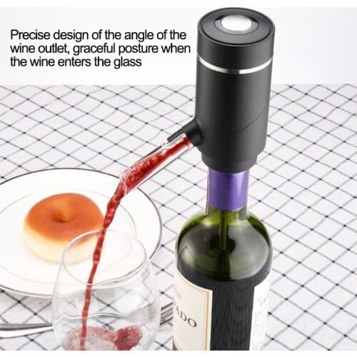 Smart Electric Red Wine Dispenser Quick Sobering Automatic Wine Decanter Battery/USB Rechargable Aerator Pourer For Home Kitchen