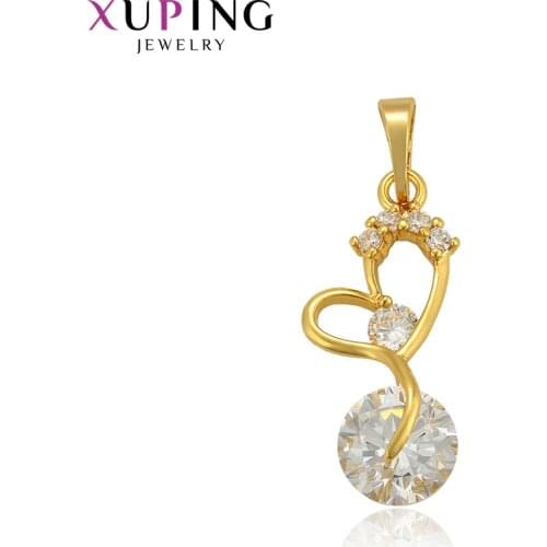 Xuping Pendant for Women New Arrival Heart Shaped Jewelry Synthesis Cubic Zirconia Vintage Mothers 34559