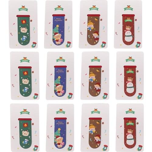 12Pcs Practical Bookmarks Creative Bookmarks Christmas Bookmarks (Assorted Color)