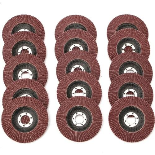 15Pcs/Set Professional Flap Discs 115mm 4.5 Inch Sanding Wheels Discs 40/60/80 Grit Grinding Wheels Blades For Angle Grinder