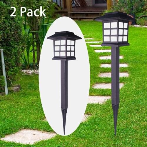 2 Pack Solar Pathway Lights Outdoor LED Solar Powered Garden Lights for Lawn, Patio, Yard, Walkway, Driveway