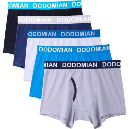 2019 New Long Boxers Cotton 5pcs/Lot Boxershorts Summer Men Panties Homme Underwear Soft Underpants US Size S-XL