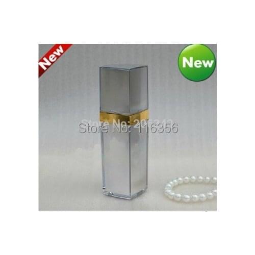 30ml silver square acrylic bottle for serum , essential oil , cosmetic container Cosmetic bottle used for Cosmetic Packaging