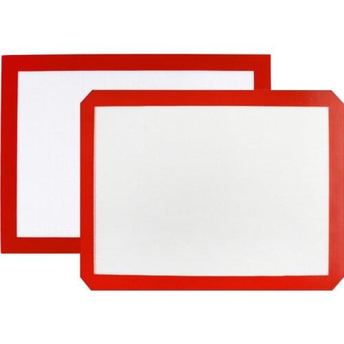 30x40cm Glass Fiber High Temperature Resistant Baking Mat Food Grade Sillicon Rolled Fondant Roll Dough Pad Sheet Grill