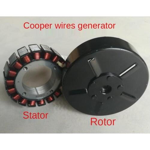 48V60V72V Electric Tricycle Range Extender Accessories 18-Stage Rotor Stator Pure Copper Coil Gasoline Generator