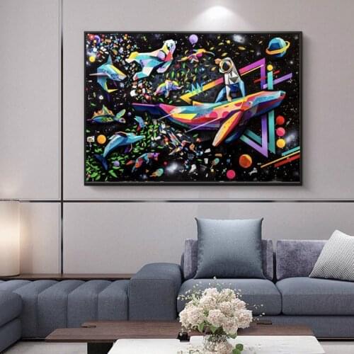 Abstract Animals Graffitit Art Posters and Prints on Canvas Painting Colorful Street Wall Art Picture for Living Room Home Decor