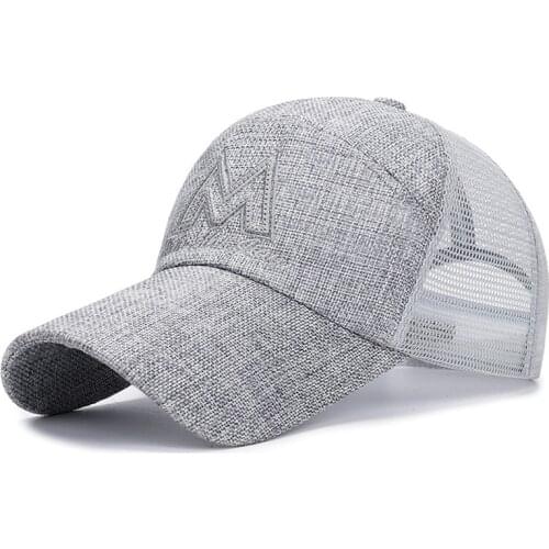 Spring Summer Unisex Baseball Caps Letter Mesh Cap Fashion Solid Embroidery Adjustable Hat Women Men Cotton Casual Hats