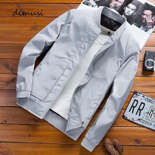 DIMUSI Mens Bomber Zipper Jacket Fashion Male Streetwear Hip Hop Slim Fit Pilot Coats Men Outwear Baseball Jackets Clothing