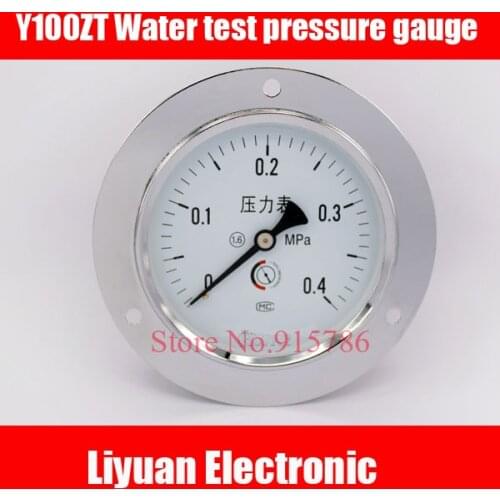 Y100ZT Water test pressure gauge sensor / axial band edge pressure gauge / -0.1~60MPA pressure gauge panel