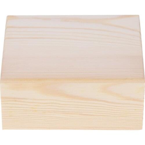 Wooden Trinket Jewelry Box, Sleek and Simple Gift for Women, 12x10x5.5cm