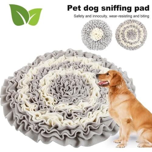 Dog Round Sniffing Training Mat Machine Washable Blanket Pet Stress Training Relieving Nosework Mats Mixed Colour Dog Supplies