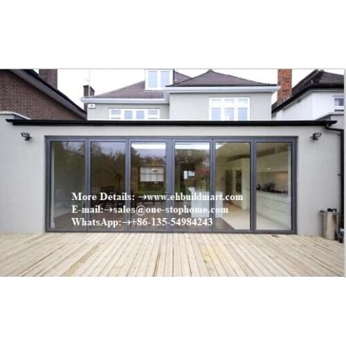 Aluminum Alloy Sheet Patio Door,Folding door,Bi-Fold glass door system smoothly maximize the opening space,soundproof