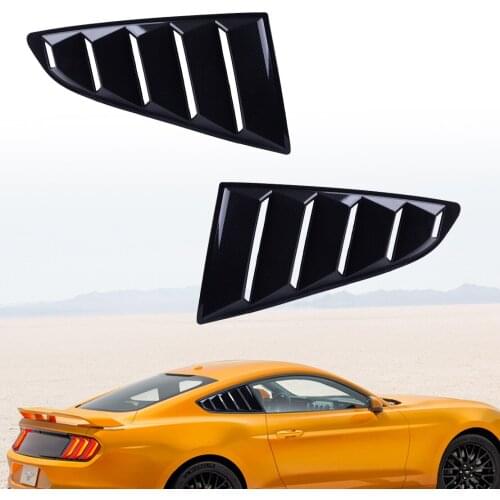 Beler Pair ABS Car Side Vent Window 1/4 Quarter Scoop Louver Cover Trim Fit For Ford Mustang 2015 2016 2017