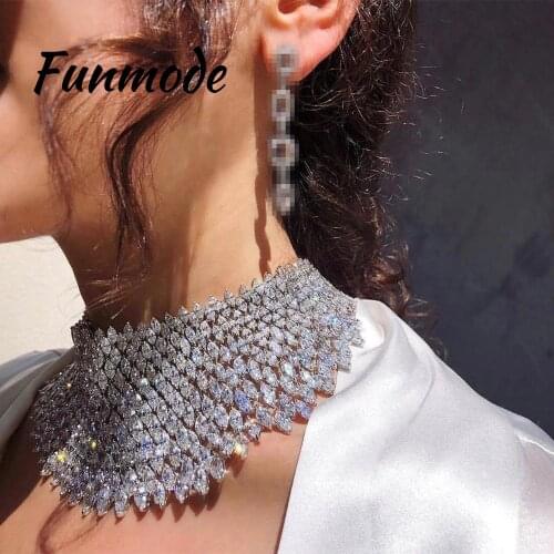 Funmode Vintage Jewelry Sets African Bead Beads Statement Necklace Earrings Bracelet Ring Women Wedding Party Accessories F013K