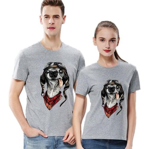 Printed Dog T-shirt Short Sleeve Fashion Printed Summer Mens And Womens Clothing Tops T-Shirt Shirt Tees Female