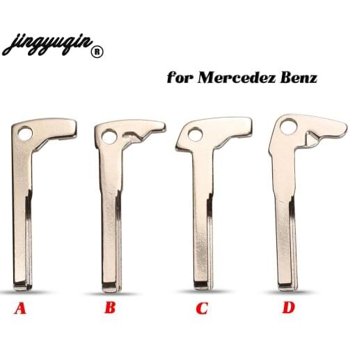 Jingyuqin 20pcs Car Smart Key Blank Blade Uncut Key Case Insert for Mercedes-Benz for Benz BGA a e s g clk slk ml class for w220