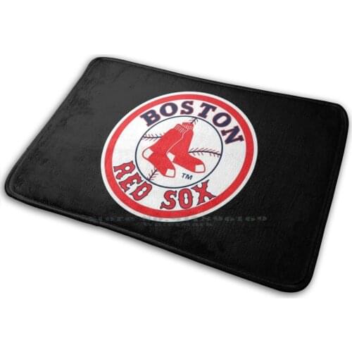 Boston Merch Red Mat Rug Carpet Anti-Slip Bedroom Entrance Door Mat Baseball Sox Logo