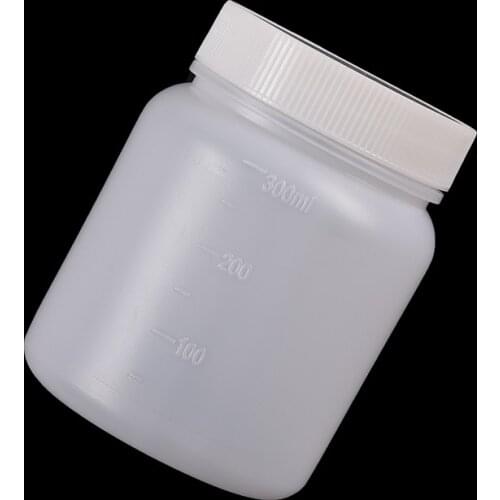 300mL Laboratory Chemical Storage Case White Plastic Wide mouth Bottle