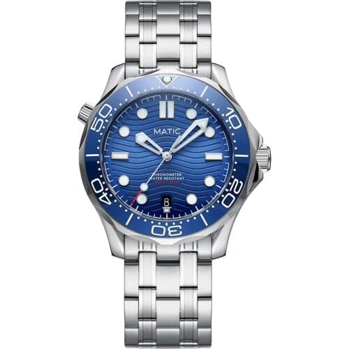 MATIC DIVER200M 41mm PT5000 Mechanical Wristwatches [Blue Dial with Lumed Bezel Insert]