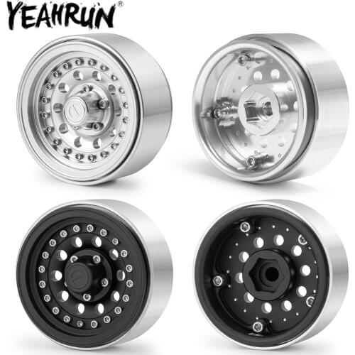 1/2/4PCS RC Car 1.9inch Beadlock Wheel Rim Metal Wheel Hub for 1:10 RC Crawler Axial SCX10 Traxxas TRX4 Wheels Parts