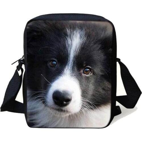 Cute Border Collie 3D Print School bags Mini Handbags for Girls Mini shoulder Messenger Bags Book Bags Crossbody Bag for Women
