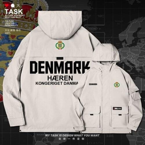 Denmark Danish DNK men jacket hooded Land Force logo army fan jackets chaquetas hombre streetwear long sleeve clothes autumn