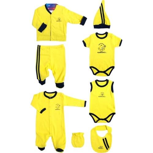 Newborn Baby Boy 8 Piece Hospital Output The Zibin Set Soft 100% Cotton Baby Gift Layette Hospital Outfit Baby Set 0-3 months