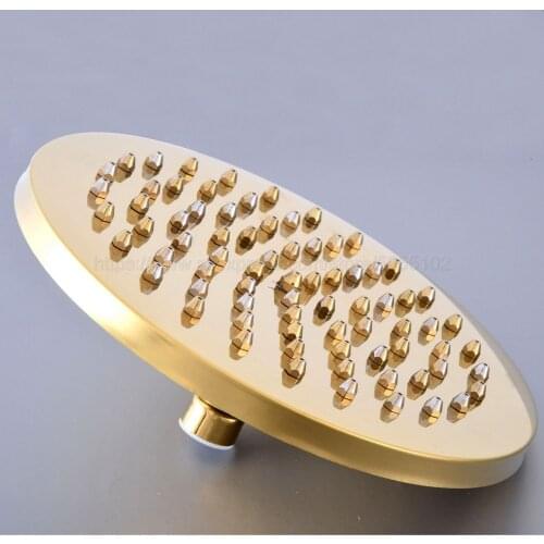 Luxury Gold Color Brass Round Shower Head Water Rains Shower Head With Shower Bathroom Set Wall Mounted Shower Head zsh266