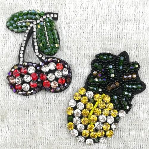 2Pcs Sewing on Rhinestone Patches for Clothing Embroidery Patch Applique DIY Stickers Clothes Decoration women Badges