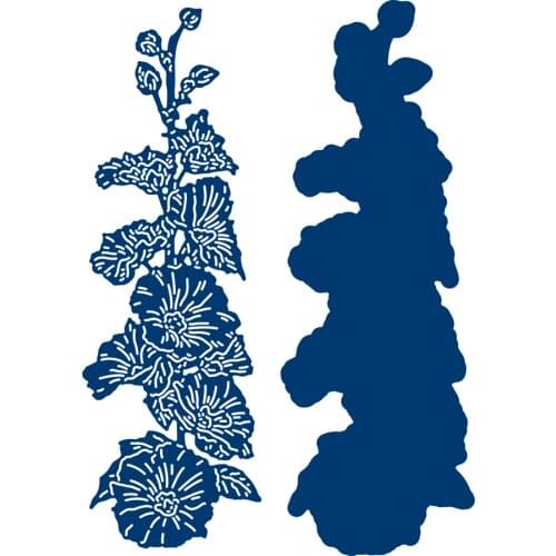 Heavenly Hollyhock Metal Cutting Dies for DIY Scrapbooking Crafts Dies Cut Stencils Maker Photo Album Template Handmade Big Die