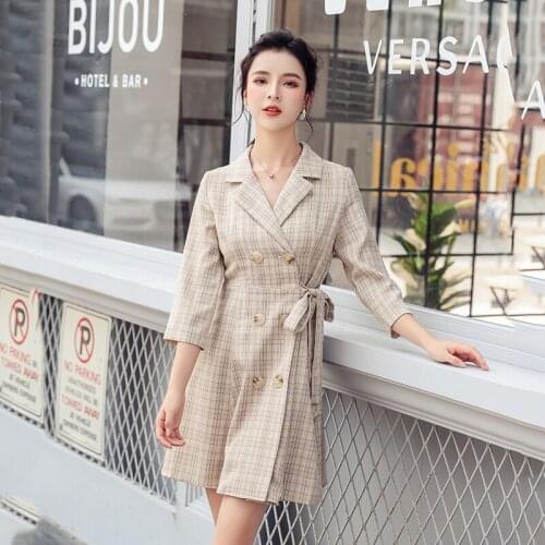 F9153 2019 new autumn winter Lady fashion casual sexy women Dress female party Dress casual